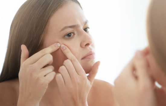 What do pimples in certain areas of the face me...