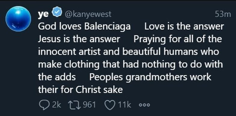 Kanye West ndryshon mendim, tanimë mbron Balenciaga-n