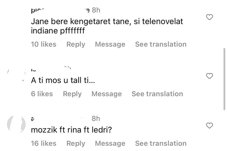 Komenti i Ledrit në postimin e Dafinës shkakton debat në rrjet