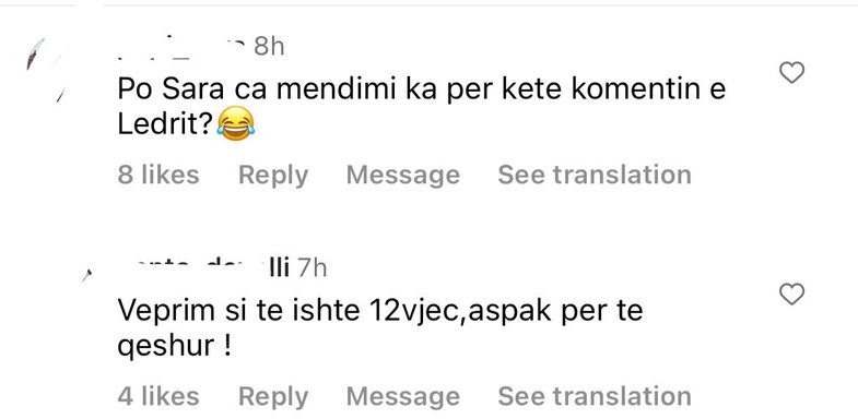 Komenti i Ledrit në postimin e Dafinës shkakton debat në rrjet