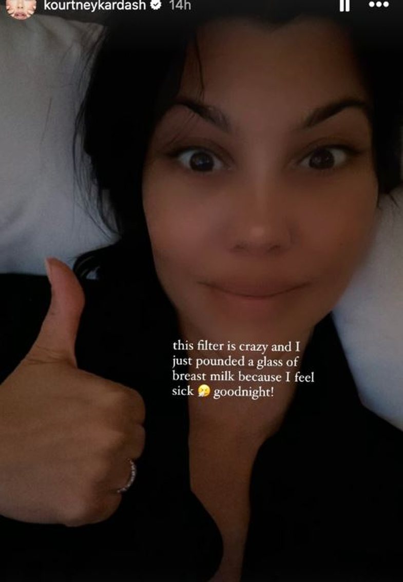 Kourtney Kardashian thotë se ka pirë qumështin e saj të