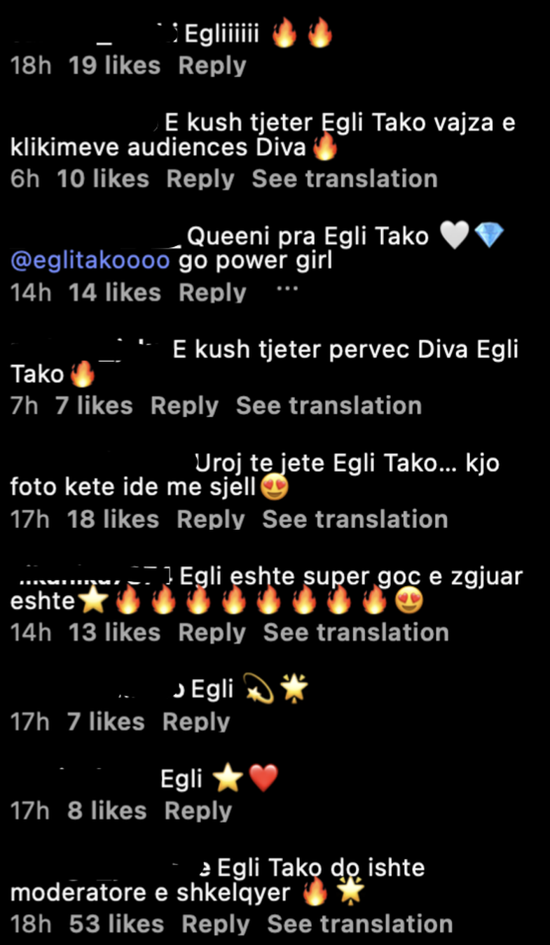 Njerëzit mendojnë se Egli do të jetë moderatore e këtij