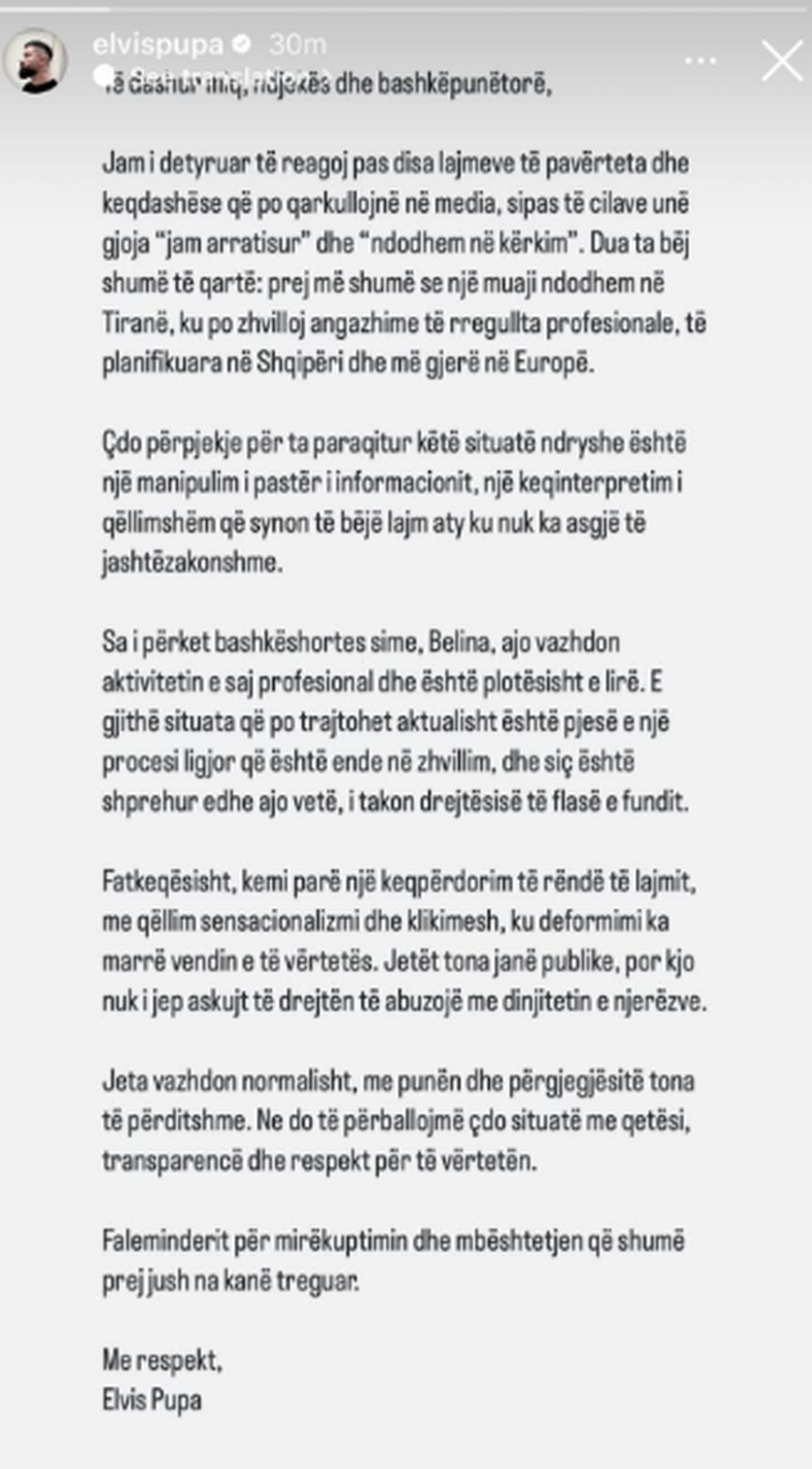 Elvis Pupa reagon pas akuzave: "Një manipulim i pastër i