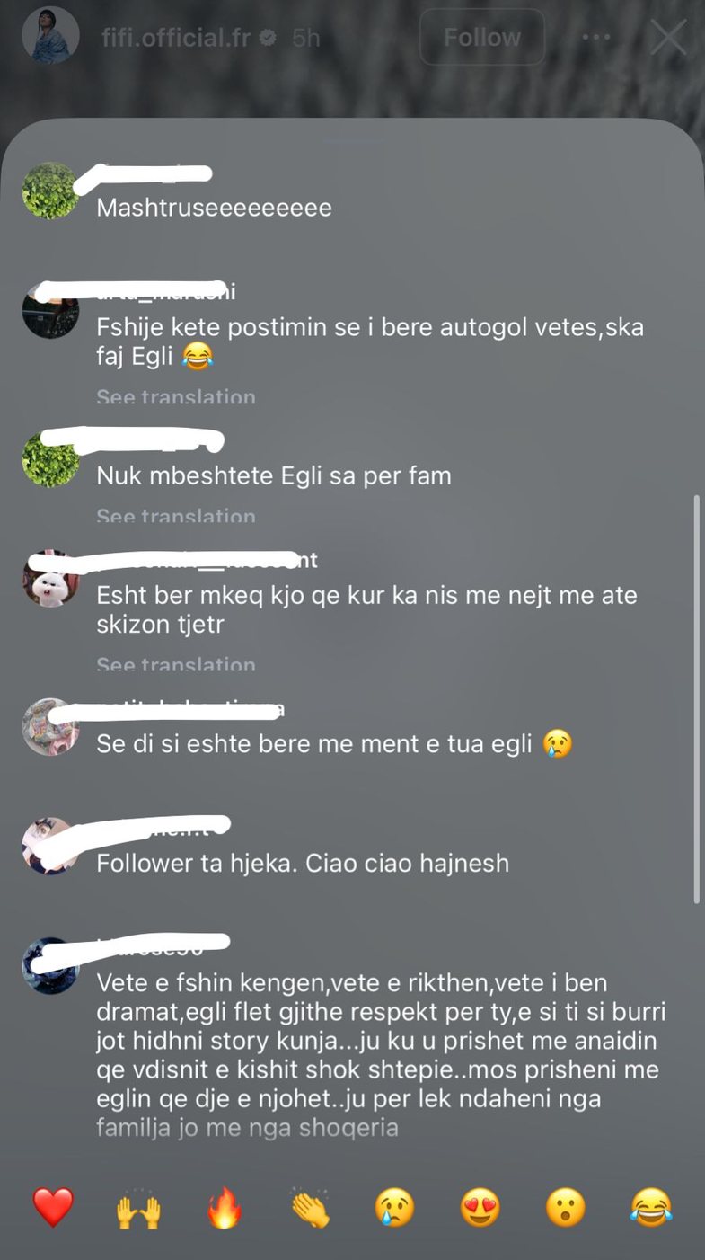 Seria e radhës: Egli sqaron fshirjen e këngës, Fifi "i hedh